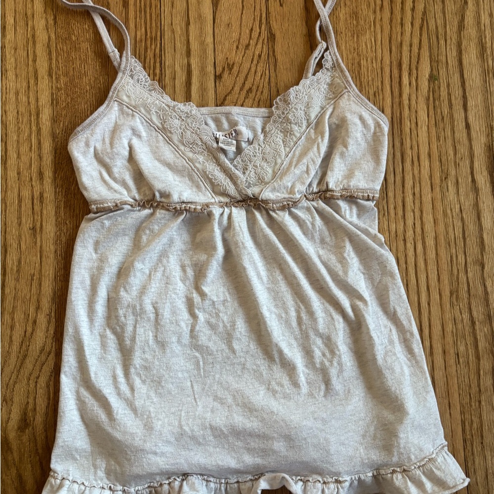 Vintage Hollister Cream Lace Babydoll Tank Top